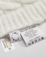 plaid polaire blanc cassé
