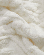 plaid polaire carré blanc