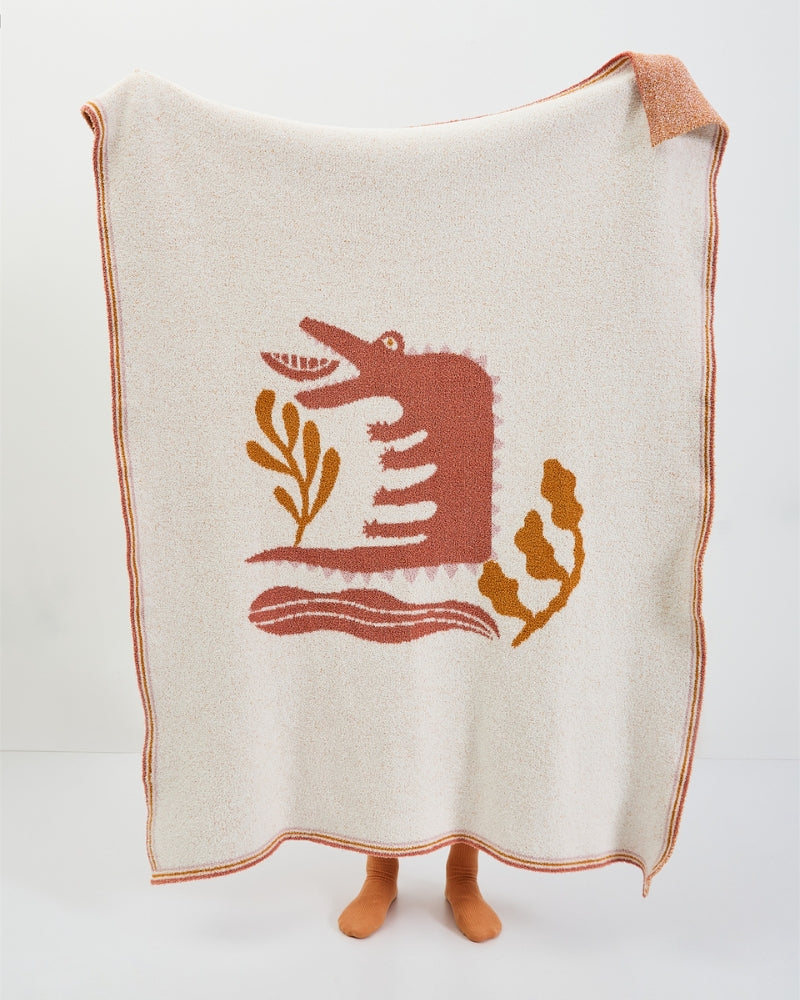 plaid polaire rose poudré