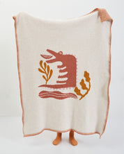 plaid polaire rose poudré