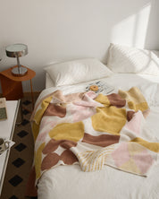 Plaid style bohème en matière sherpa