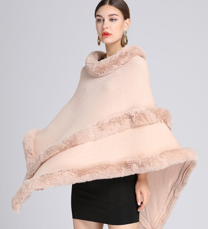 Poncho femme chaud