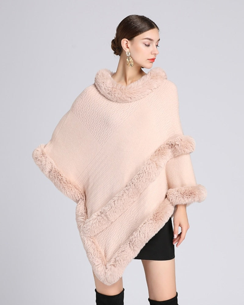 poncho chale femme chaud