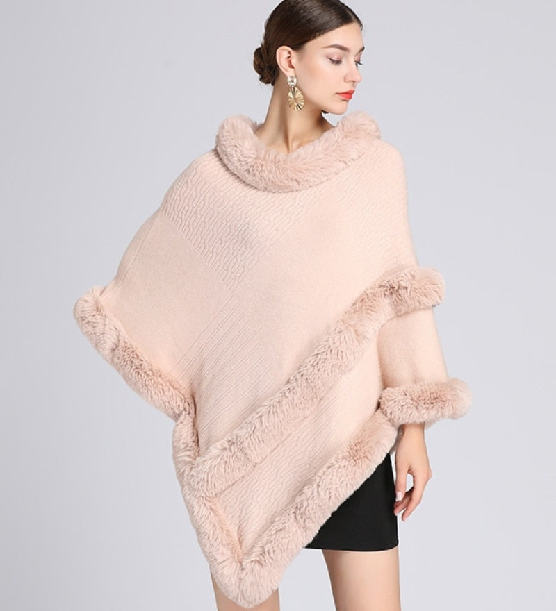 poncho chale femme chaud
