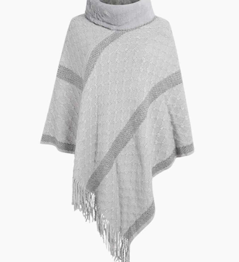 Poncho femme hiver chaud