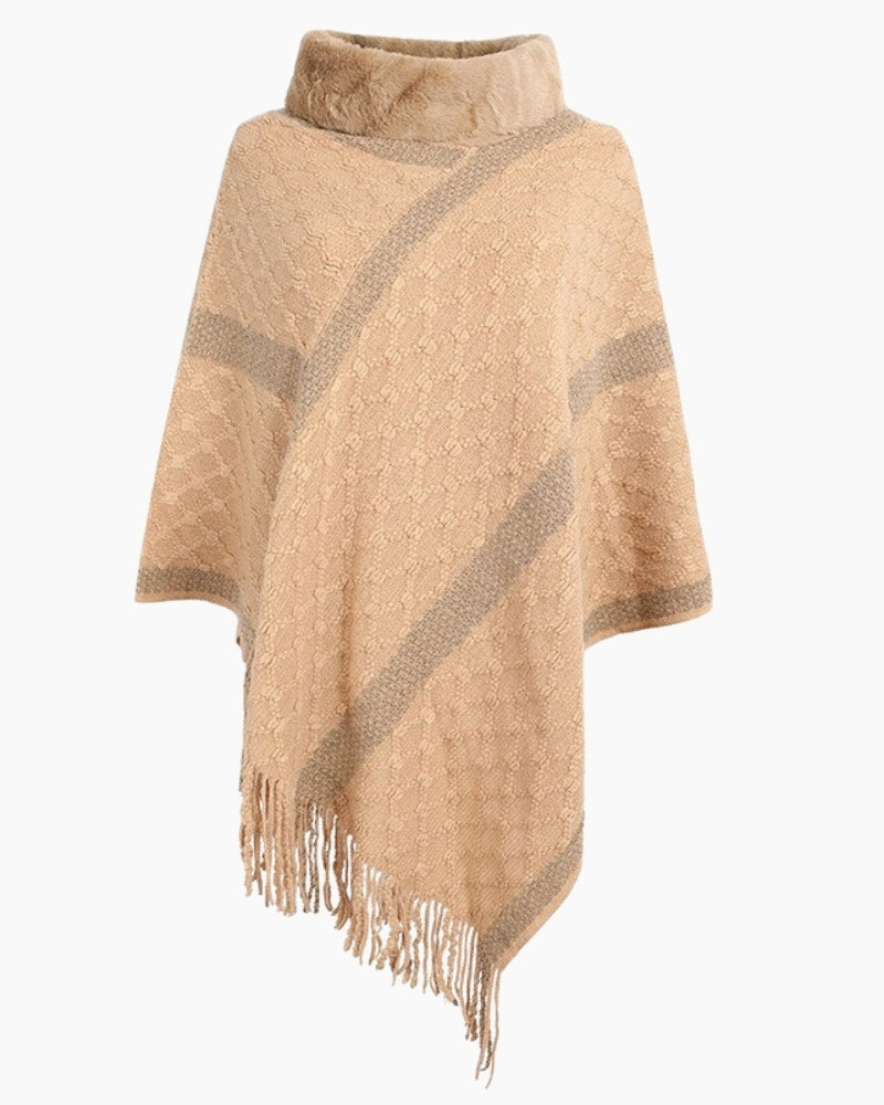 Poncho Femme Hiver - Chaud, Doux, Polaire, Réversible, Style Cape Ou Châlé, Confort Enveloppant