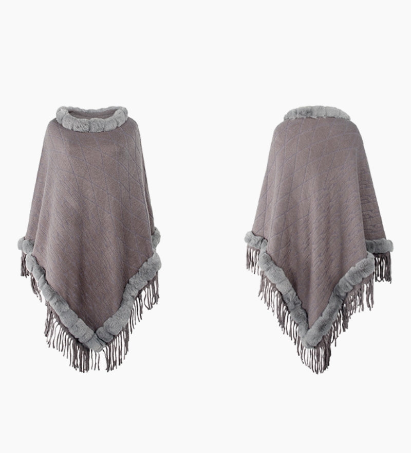 poncho pilou femme