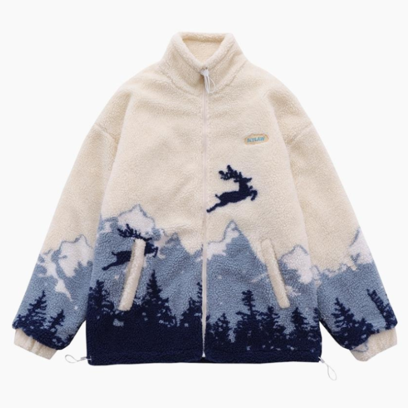 Pull sur le thème de l'hiver en Pilou pour homme