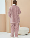 Pyjama rose et blanc en Pilou Pilou pour femme