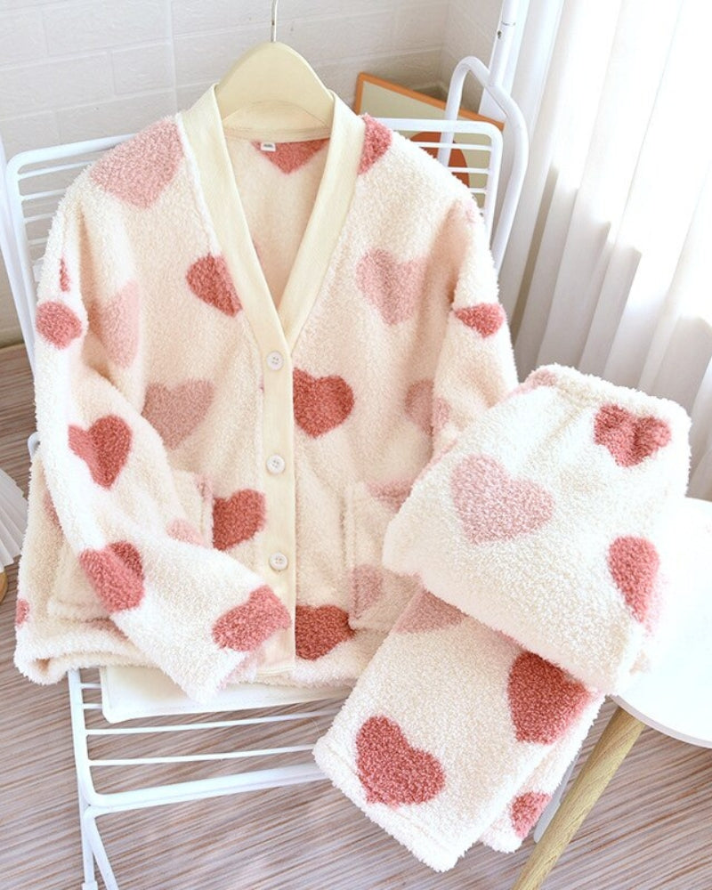 Pyjama à motifs en flanelle pour femme