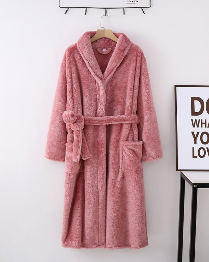 Robe de chambre femme très chaude laine