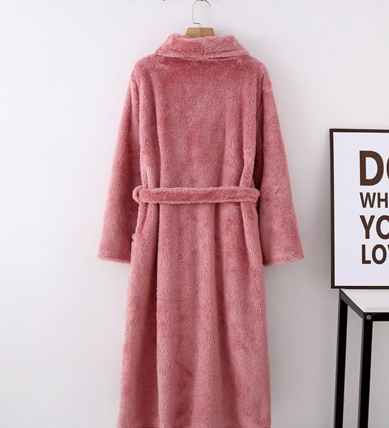 Robe de chambre très chaude en laine de Pilou pour femme