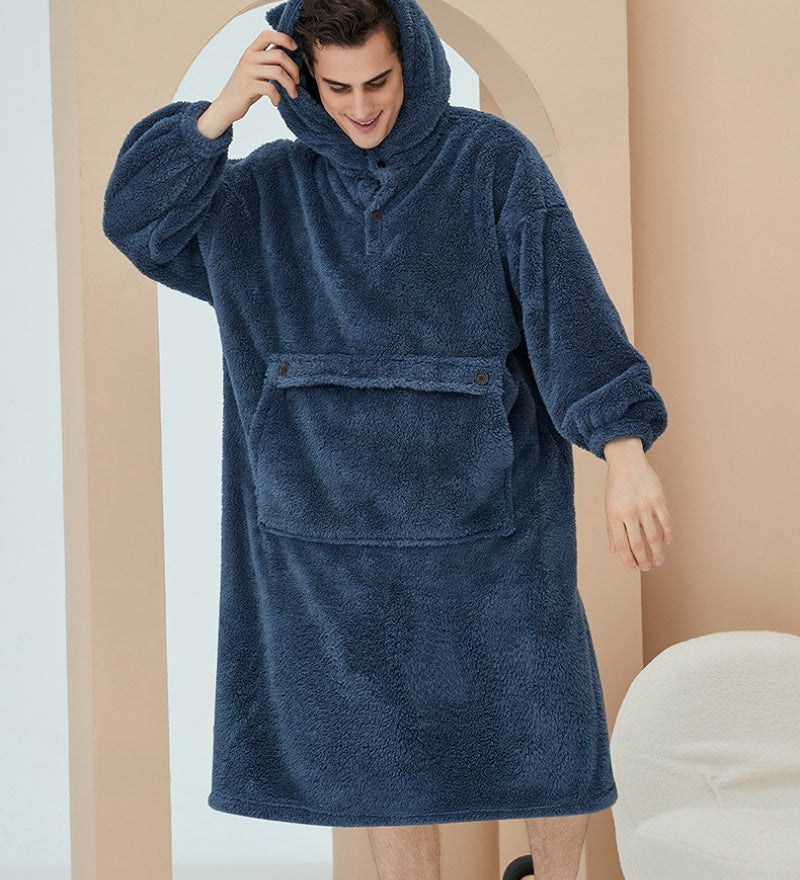 Robe de chambre homme laine