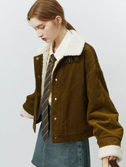 Veste col mouton femme