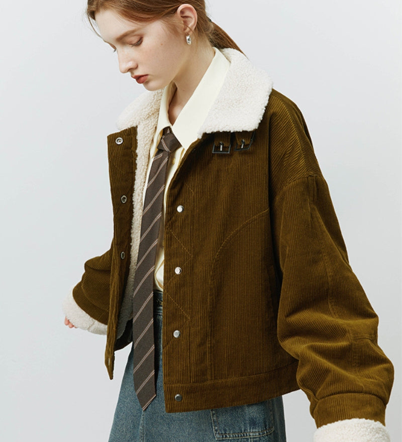 Veste col mouton femme