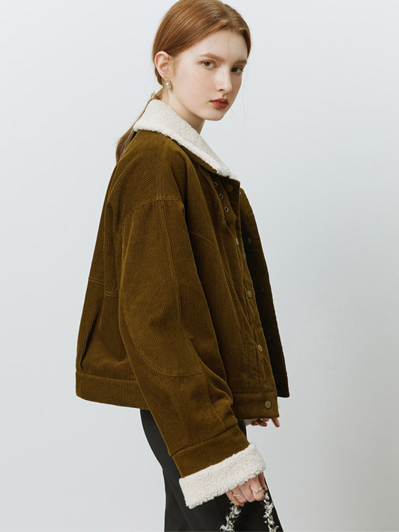 Veste col mouton femme
