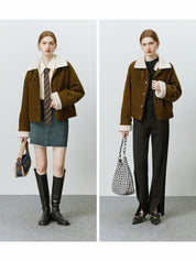 Veste col mouton femme