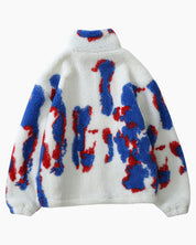 Veste tricolore en matière duvet pour homme
