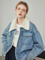 veste jean molletonné femme 