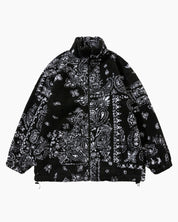 Veste à motifs en matière peluche pour homme